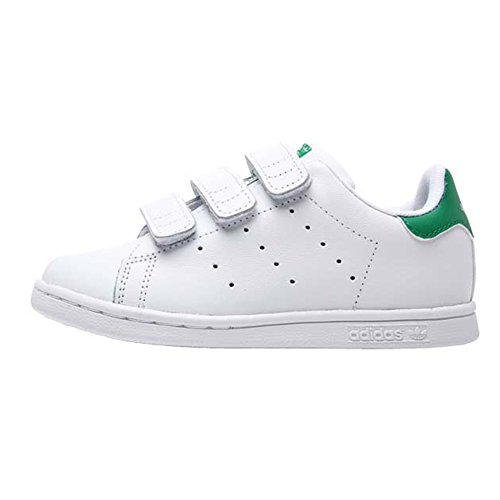 adidas Stan Smith CF I, Scarpe da Ginnastica Basse Unisex-Bambini, Bianco (Footwear White/Footwear White/Bold Pink 0), 25.5 EU