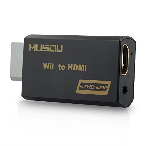 Wii Convertitore,Musou Wii a HDMI 1080P Audio Video Adattatore con Audio Jack 3.5mm Supporta Formato NTSC/PAL Per Nintendo Wii
