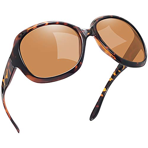 Joopin Occhiali da Sole Polarizzati da Donna Grande Graduati Fashion Oversize Specchiati Lenti Polarizzate Antiriflesso Protezione UV (Leopardati)