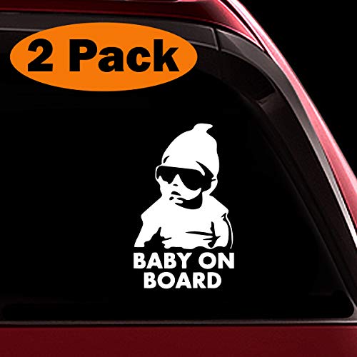 TOTOMO # ALI-019 (Set di 2) Adesivo Baby on Board Adesivo per Autoadesivo Decal Safety Sign per Auto Finestre - Carlos from I postumi di Una sbornia Divertenti Adesivi per paraurti