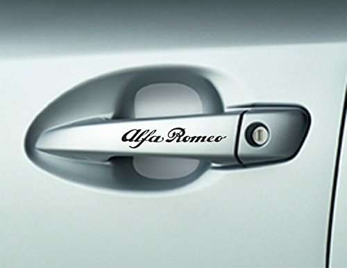 Alfa Romoe x 6-Set di maniglie per porte di alta qualità con decalcomanie Sticker adesivi auto
