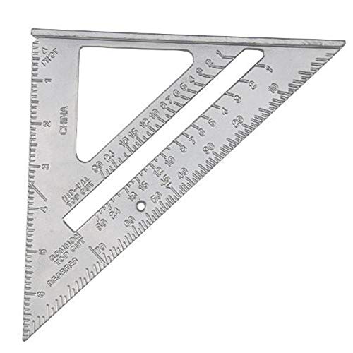 BYFRI 7inch Triangolo della Lega di Alluminio Righelli 90 Gradi 45 Gradi Set Piazza Righello Lavorazione del Legno Strumento di Misurazione
