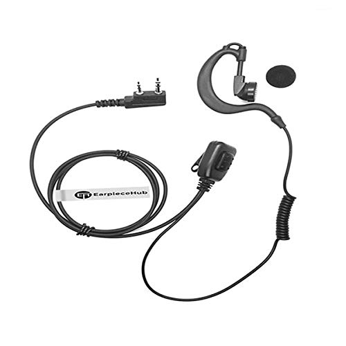 Auricolare radio a forma di G per Icom Portable IC-V8 V80 V80E V82 V85 F4026 F3G F4G F11 F11S F14 F14S F21 F21S F24 F24S 2-pin Walkie Talkie FBI Surveillance Covert Acoustic Tube Headset