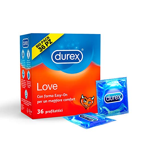 Durex Love Preservativi Comfort Facili da Indossare, Maxiformato, 36 Profilattici