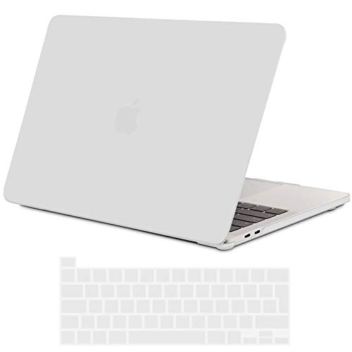TECOOL Custodia MacBook PRO 16 Pollici Case 2020 2019 (Modello: A2141), Plastica Cover Rigida Copertina e Copertura della Tastiera per MacBook PRO 16 con Touch Bar e Touch ID - Chiaro