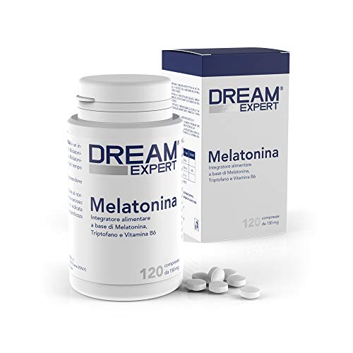 Dulàc - Melatonina - 120 cpr - Melatonina (1mg) + Triptofano (75 mg) e Vitamina B6 (1,4 mg) - AZIONE RAPIDA - Notificato al Ministero della Salute Italiano - Dream Expert