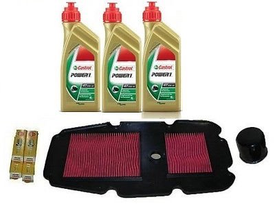 KIT TAGLIANDO HONDA TRANSALP 650 OLIO CASTROL POWER 1 FILTRO OLIO ARIA CANDELE