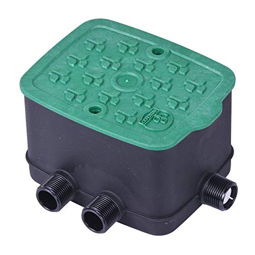 Antelco Ezyvalve Pozzetto con 4 Elettrovalvole 24V per Irrigazione Automatica, Nero-Verde