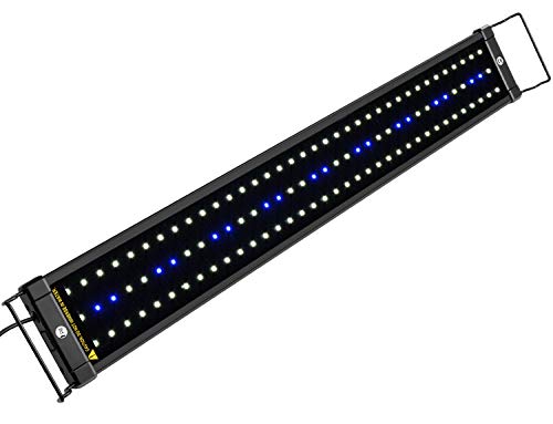 NICREW Illuminazione per Acquario, Plafoniera LED Acquario Dolce, Lampada LED per Acquario Luce Acquario 75-105 cm, 18W, 7000K, 920LM