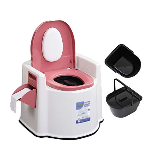 WC mobile Toilette Portatile Con Porta Carta Igienica Da Viaggio Da Campeggio, Adatta per Feste In Carrozza (Color : 2 solid barrel)