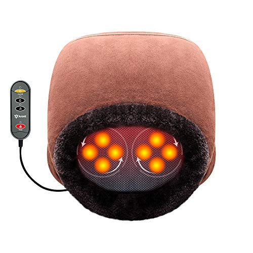 Aront Massaggiatore Piedi Shiatsu con Calore 2 in 1 Scaldapiedi Elettrico o Schiena Massaggiante Piante Massaggiatore Elettrico per Piedi e Schiena