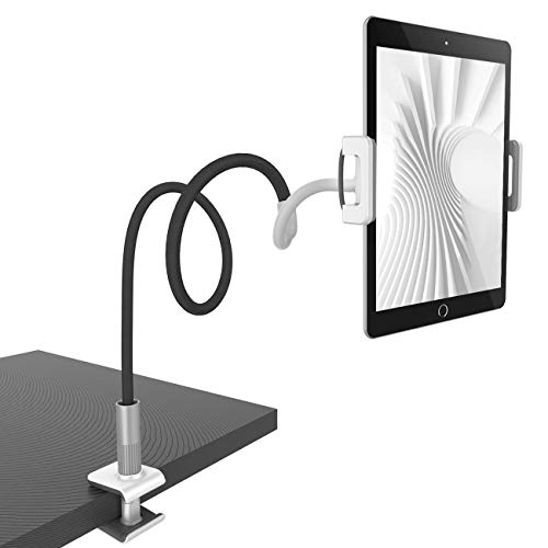 Lamicall Supporto Tablet, Collo Oca Supporto Regolabile - Universale Supporto Stand per 2020 iPad PRO 10.5, iPro 9.7, iPad Air Mini 2 3 4, iPhone, Switch, Samsung Tab, Altri Tablets - Nero