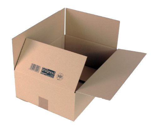 ProgressCargo PC K10.14 - Confezione da 20 scatole pieghevoli in cartone ondulato, formato A3+, 42,7 x 30,4 x 15 cm, colore: Marrone