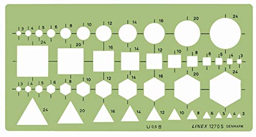 Linex 100414320 - Set di fustelle a forma di cerchio, quadrate, esagonali e triangoli