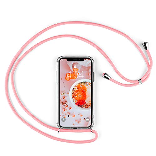 abitku Cover iPhone 11 Collana, Custodia per Trasparente TPU Silicone Cellulare Girocollo per iPhone 11 PRO Cover Tracolla - Collana iPhone 11 6,1 Pollici/NeckCord Cordoncino