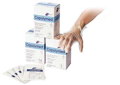 Meditrade 8092 M copolyme indagine sterile guanto protettivo paio di modo, confezione sterile, senza cipria, misura media (Confezione da 100)