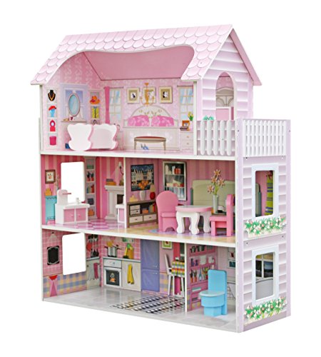 Star - Casa delle Bambole con Famiglia e mobili, Multicolore, Misura Unica (su Due Piani), Colore/Modello Assortito