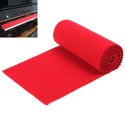OriGlam - Copritastiera morbida antipolvere per pianoforte digitale o tastiera elettronica, copre 88 tasti proteggendoli dalla polvere, colore: rosso