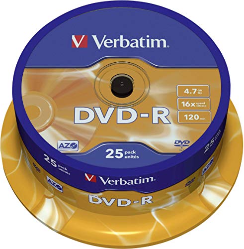 Verbatim DVD-R 16x Speed 4,7GB , confezione da 25