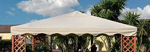 GIARDINI DEL RE Maxima Top Copertura Gazebo, Ecru, 300x300x10 cm