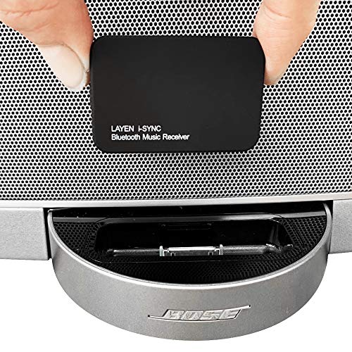 LAYEN i-SYNC Bose Adattatore per ricevitore Bluetooth a 30 pin - Dongle audio per Bose SoundDock e altre docking station Hi-Fi, stereo e 30 pin (non adatto per auto)