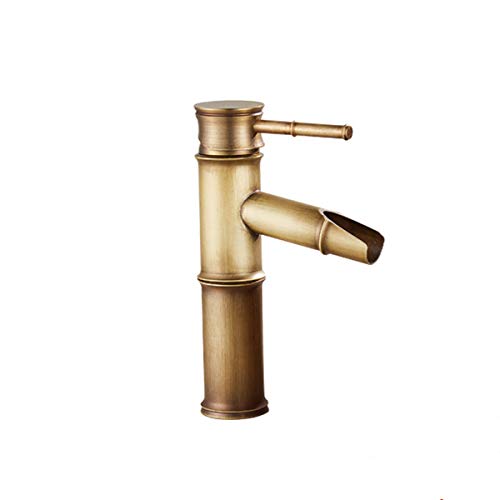 Retro cascata Bamboo design lavabo rubinetto miscelatore in ottone