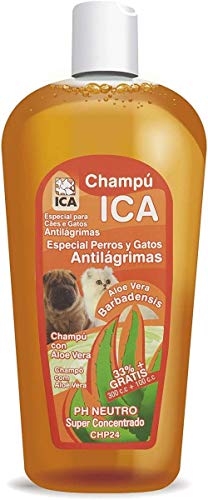 ICA chp24 Shampoo Anti Goccia con Aloe Vera per Cani e Gatti
