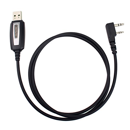 Retevis USB Cavo Programmazione 2 Pin Compatibile con Walkie Talkie RT24 RT27 RT22 RT28 RT618 RT619 RT668 RT46 ESYNiC Baofeng BF-888S UV-5R Kenwood Nestling (1 Pezzo)