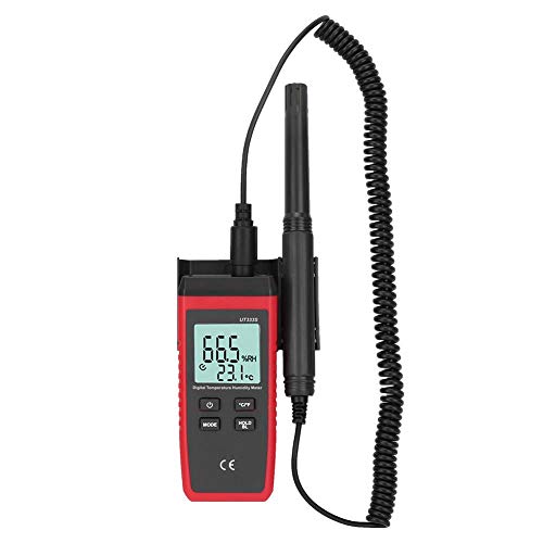 UT333S Termometro Digitale Portatile Temperatura Termometro Digitale ad Alta Precisione con Misuratore di Umidità con Termometro a Molla Retrattile