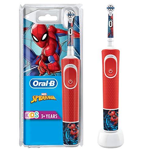 Oral-B Kids Spazzolino Elettrico Ricaricabile, 1 Manico con Personaggi Disney Spider-Man, dai 3 Anni in Su