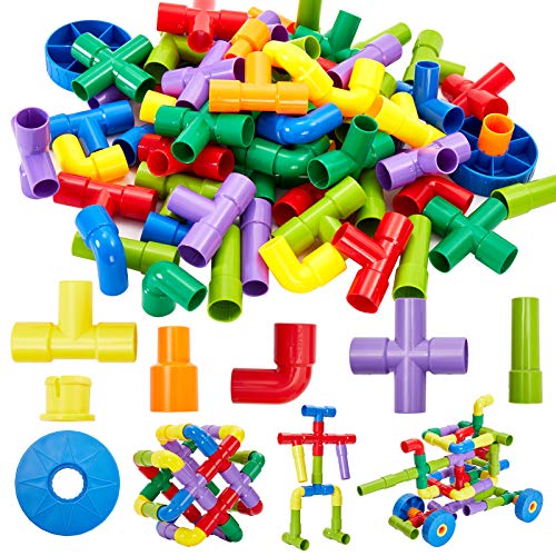 Onshine 72 Pezzi Mattoncini Costruzioni Giocattolo Giochi Puzzle Educativi Regalo per bambini 3 4 5 anni
