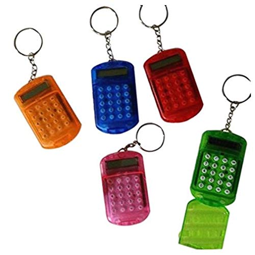 Sepikey Calcolatrici 8 cifre Mini calcolatrice LCD con Fibbia Chiave alimentata a Batteria (Colore Casuale)