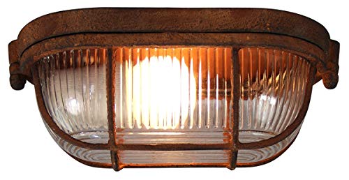 Brilliant Bobbi - Lampada da soffitto da parete, 21 cm, effetto ruggine, 1 lampadina E27, adatta per lampade normali fino a max. 40 W