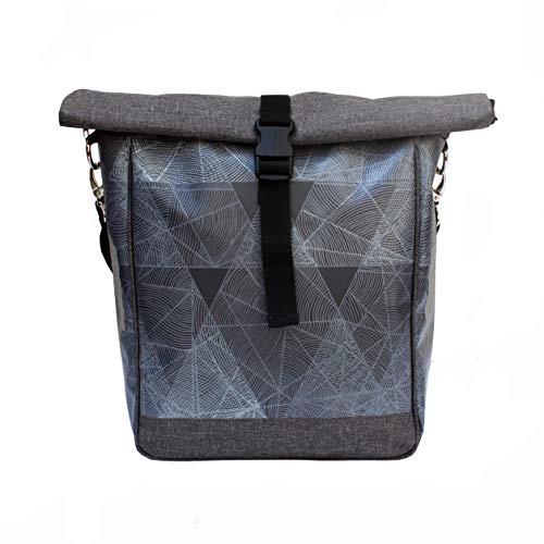 IKURI Borsa Impermeabile Bici - Borsa per Bicicletta Portapacchi Posteriore Leggero per Mountain Bike Sacca Sportiva a Forma Quadrata - Design Diamante