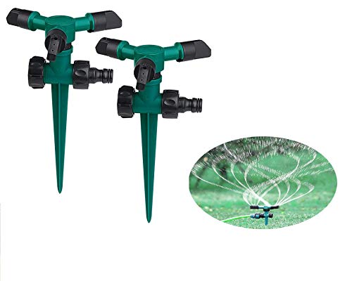 N/A - Irrigatore automatico per prato da giardino, girevole a 360 gradi, copre fino a 800 metri quadrati.