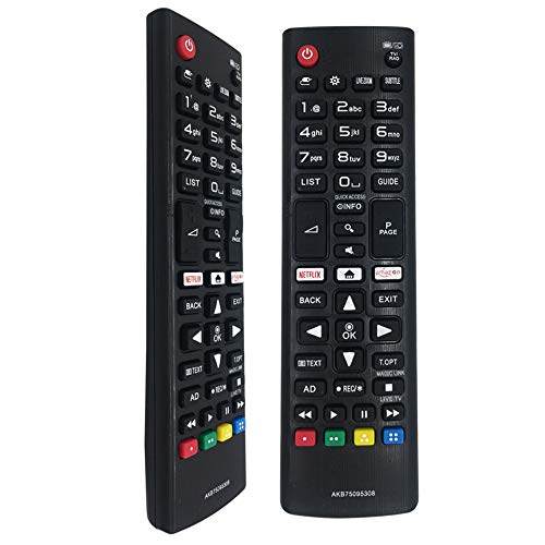 FOXRMT TV Telecomando AKB75095308 Sostitutivo Telecomando TV LG per LG Ultra Smart HD TVs - Nessuna Configurazione Necessaria Telecomando LG Universale