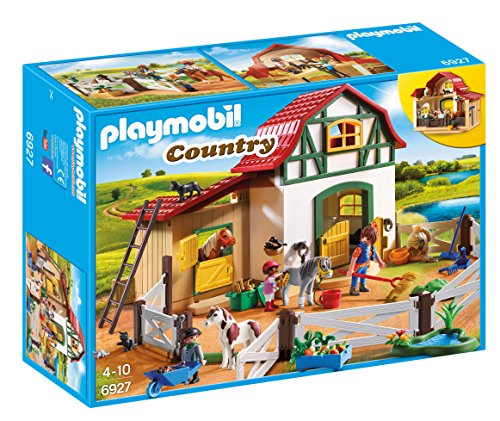 Playmobil Country 6927 - Maneggio dei Pony con Animali e Fienile, dai 4 anni