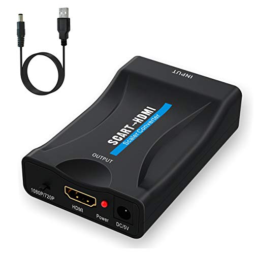 Convertitore SCART a HDMI,ABLEWE SCART a HDMI Adattatore 720/1080P per HDTV STB Xbox PS3 SKY Blu-ray DVD