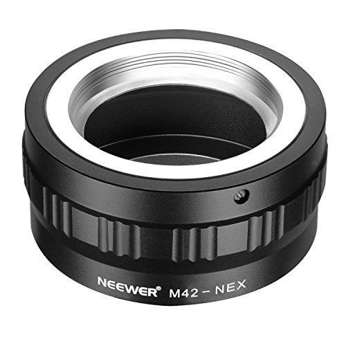 Neewer Anello Adattatore per Obiettivo M42 su Fotocamere Sony NEX E Mount, come Sony A7 A7S/A7SII A7R/A7RII A7II A3000 A6000 A6300 NEX-3 NEX-3C NEX-5 NEX-5C NEX-5N NEX-5R NEX-6