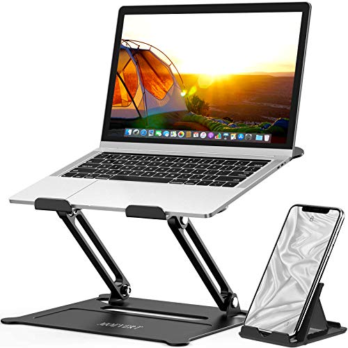 MOEVERT Supporto PC Portatile, Ergonomico Laptop Stand Regolabile Supporto per Laptop Notebook con Ventola di Calore Multi-Angolo per MacBook Air PRO, dell, HP, Lenovo e Laptop da 10-16