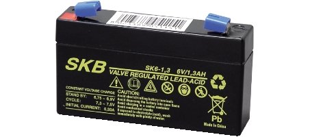 BATTERIA AL PIOMBO SKB GBC 6V/1,3A FASTON 4,8 mm 38620125