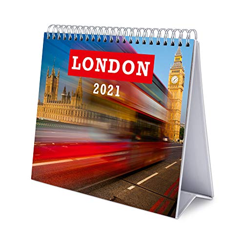 Calendario da Tavolo 2021 Londra, calendario da scrivania 2021, 20x18 cm