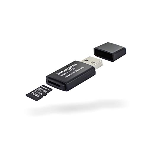 Integral - Lettore USB 3.1 per schede di memoria microSD ad alta velocità, compatibile con UHS-I U1 e U3, INCRUSB3.0MSDV2