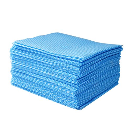 Jebblas USA e Getta J Panni Confezione di 50 Rotolo Multiuso Tessuto Non Tessuto Antiaderente asciugandosi Stracci casa Pulizia Panno Cucina Piatto canovaccio (Blue,50)