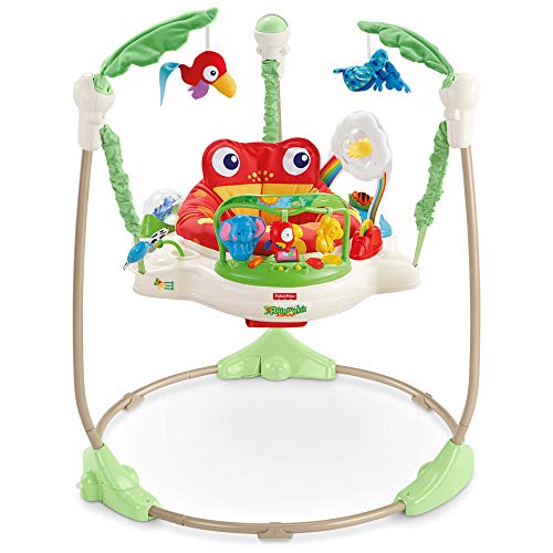 Fisher-Price Centro Attività Saltella e Gioca Amici della Foresta, il Ranocchio, Centro Attività per Neonati con Musica e Luci, K7198