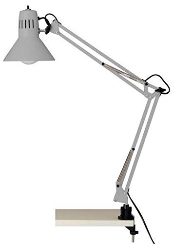 Brilliant Hobby - Lampada da scrivania con morsetto, 10802/11, colore titanio