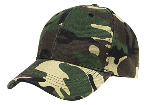 Cappello da baseball unisex, regolabile, protezione UV, in cotone, traspirante, mimetico, per sport, campeggio, pesca, viaggi, tennis, golf, Uomo, Verde militare