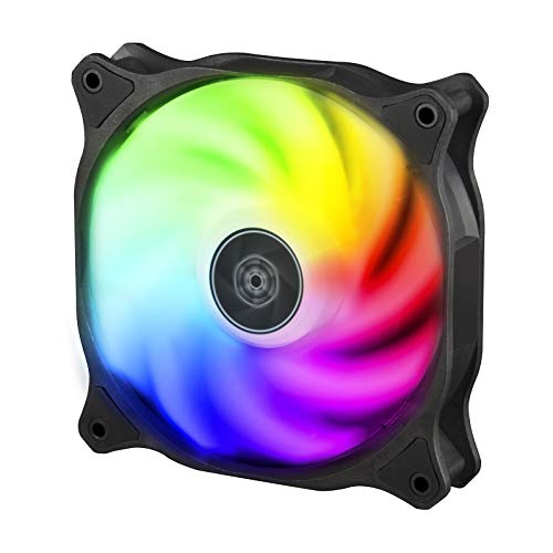 SilverStone SST-AB120R-ARGB - Air Blazer ventola di raffreddamento per computer 120 mm, idro-cuscinetto, lama trasparente con telaio nero, flusso d'aria, RGB orientabile