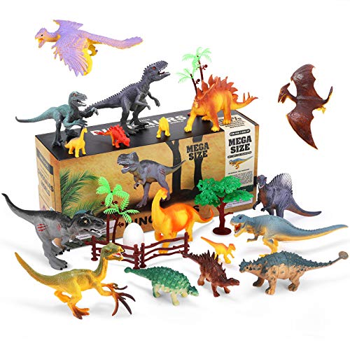 Estela Joylink Dinosaur - Set di 17 Statuette realistiche a Forma di Dinosauro