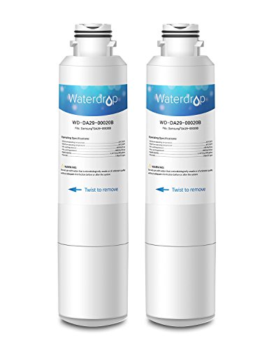 Waterdrop DA29-00020B filtro acqua per frigorifero interno per Samsung DA29-00020B, HAF-CIN EXP, DA29-00020A, DA29-00019A, DA97-08006A, DA97-08006B, DA97-08043ABC; Kenmore 46-9101; REFSVC (2)